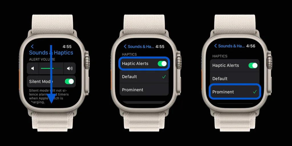 Apple Watchのバイブレーション2の上げ方